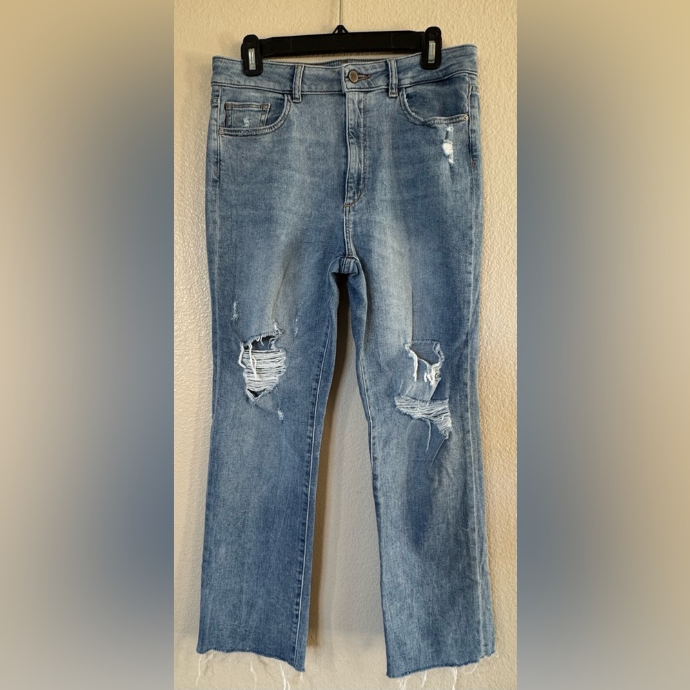 DL1961 Jerry High Rise Vintage Straight Jeans - "Santos" Wash, Size 29